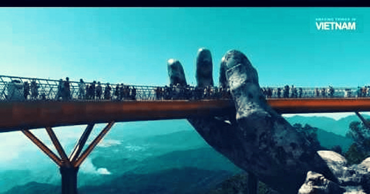 El impresionante puente de Vietnam que hace que parezca que caminas sobre las nubes
